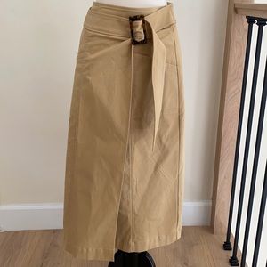 Intermix wrap khaki skirt.  Size 6
